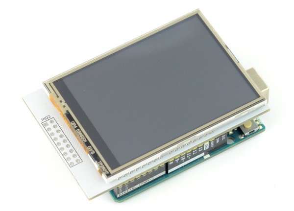 Wyświetlacz LCD 2,8'' 320x240px z czytnikiem kart microSD - nakładka na Arduino