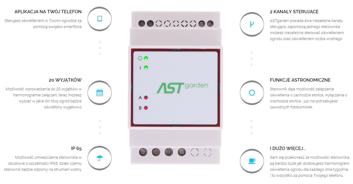 ASTgarden - sterownik oświetlenia ogrodu 