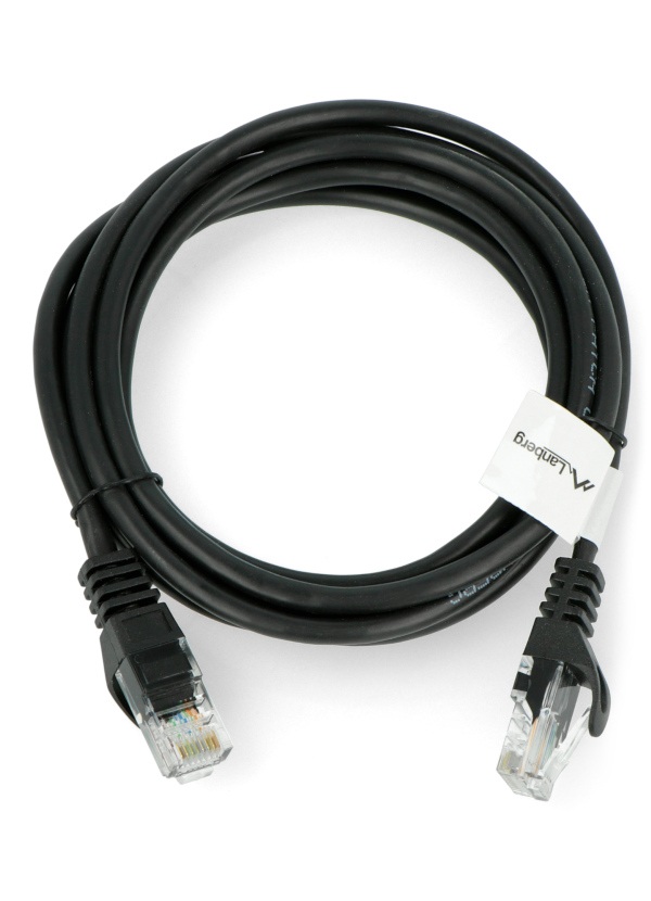 Przewód sieciowy Lanberg Ethernet Patchcord UTP 5e 2 m - czarny.