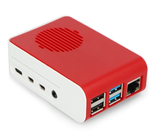 Obudowa do Raspberry Pi 4B - ABS - biało czerwona - LT-4A11