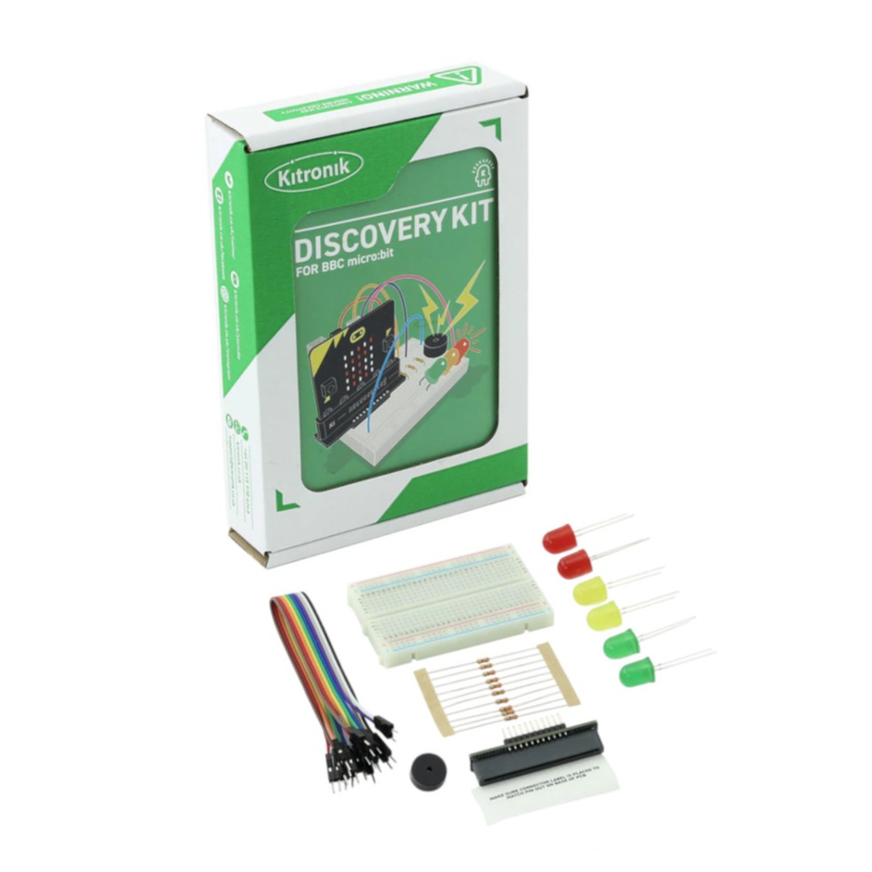Zawartość zestawu Kitronik Discovery Kit.