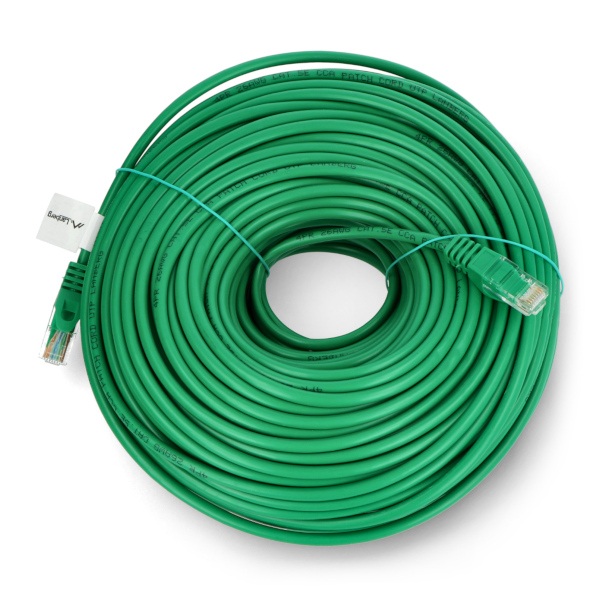 Przewód sieciowy Lanberg Ethernet Patchcord UTP 5e 50m - zielony