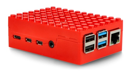 Obudowa posiada otwory, które dają dostęp do wszystkich wyprowadzeń Raspberry Pi. 