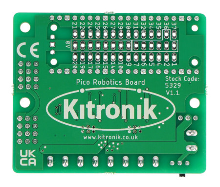 Moduł firmy Kitronik do sterownia silnikami krokowymi, silnikami prądu stałego oraz serwomechanizmami.