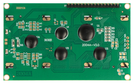 Wyświetlacz LCD 4x20 znaków niebieski ze złączami - justPi