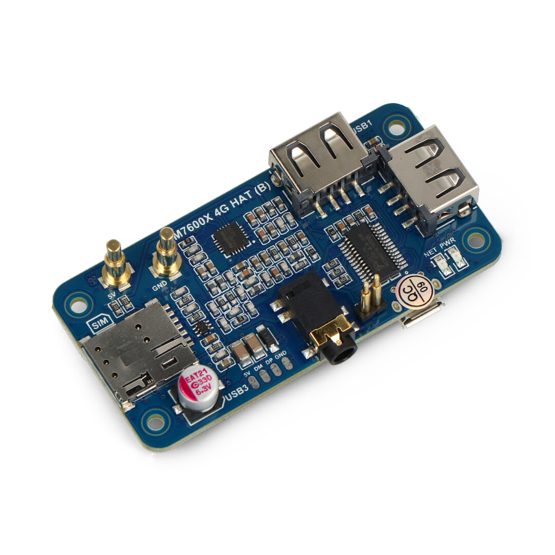 SIM7600G-H 4G HAT (B) - nakładka GNSS / LTE 4G / 3G / 2G do Raspberry Pi - Waveshare 19485