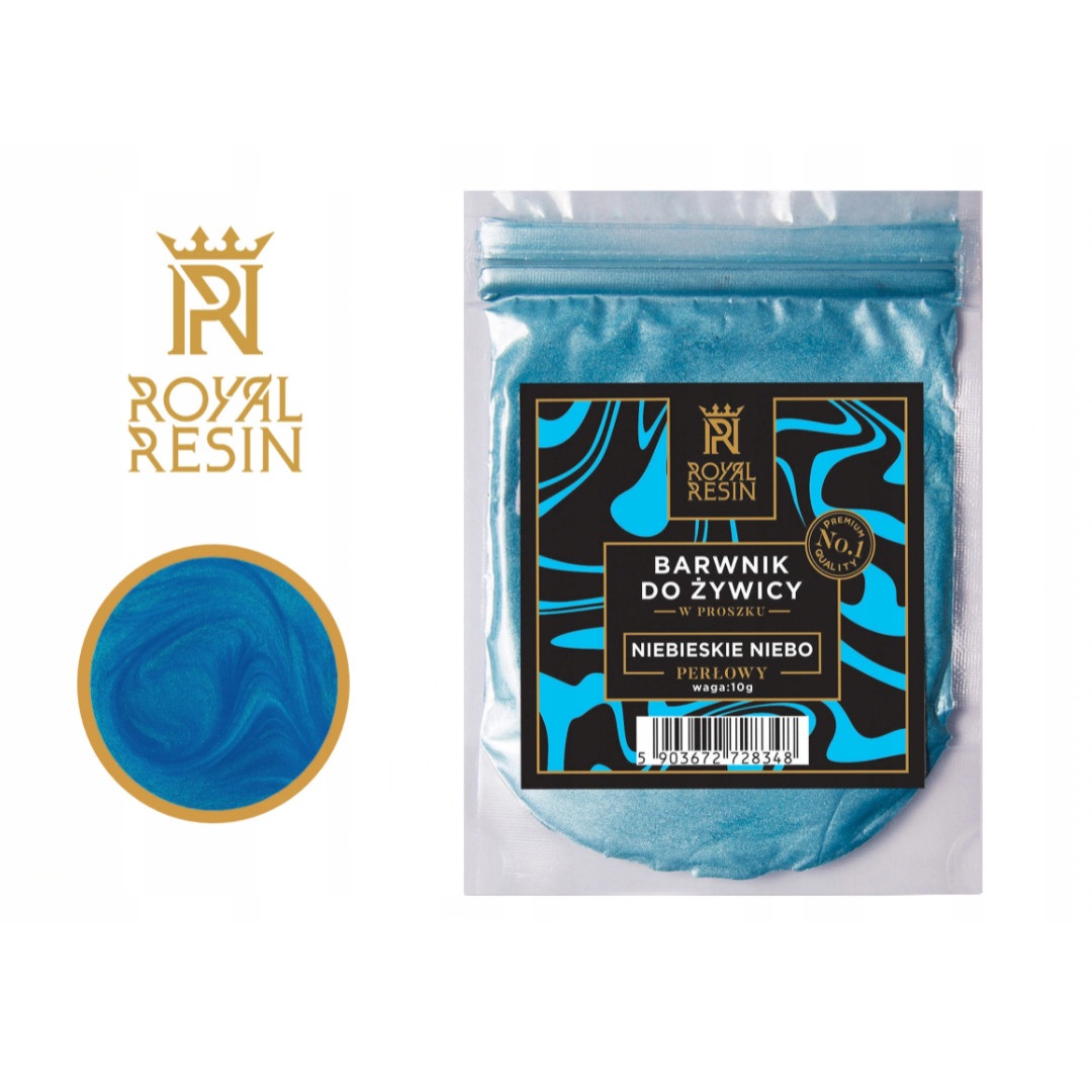 Barwnik do żywicy epoksydowej Royal Resin - perłowy w proszku - 10g - niebieskie niebo