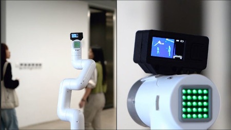 W połączeniu z modułem M5StickT oraz kamerą termowizyjną myCobot może wykrywać temperaturę ludzkiego ciała.