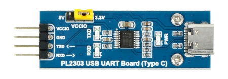 Konwerter USB-UART TTL PL2303  - gniazdo USB typu C - Waveshare 20645