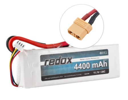 Pakiet Li-Pol Redox 4400mAh 20C 3S 11,1V