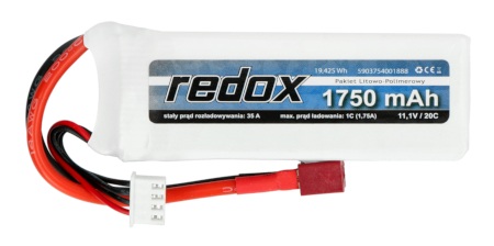 Pakiet Li-Pol Redox ASG 1750mAh 20C 3S 11,1V