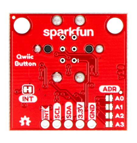 Pola lutownicze w module z przyciskiem od SparkFun