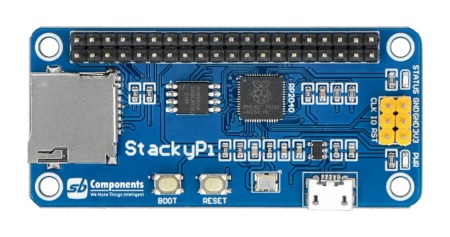 StackyPi - moduł z RP2040, slotem kart microSD i Raspberry Pi GPIO - SB Components 24032