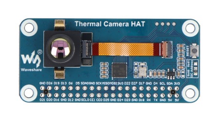 Thermal Camera HAT - moduł z kamerą termowizyjną IR do Raspberry Pi - 80 x 62 px, 45 FOV - Waveshare 25287
