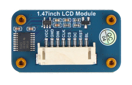 Wyświetlacz LCD IPS 1,47'' 172 x 320 px - SPI - 262K RGB - do Raspberry Pi, Arduino, STM32 - Seeedstudio 104990803