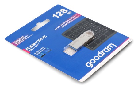 GoodRam Flash Drive - pamięć USB 3.2 gen. 1 Pendrive - UNO3 srebrny - 128 GB