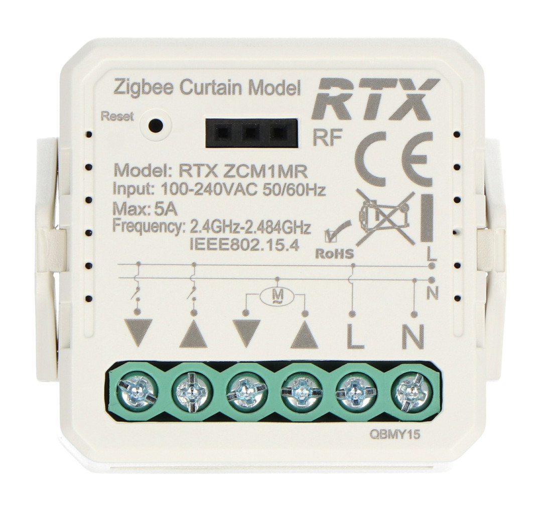 Tuya - sterownik rolet ZigBee dopuszkowy - aplikacja Android / iOS - RTX ZCM1MR