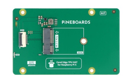 Pineboards Hat AI! - nakładka do integracji Google Coral Edge TPU M.2 E-key z Raspberry Pi 5