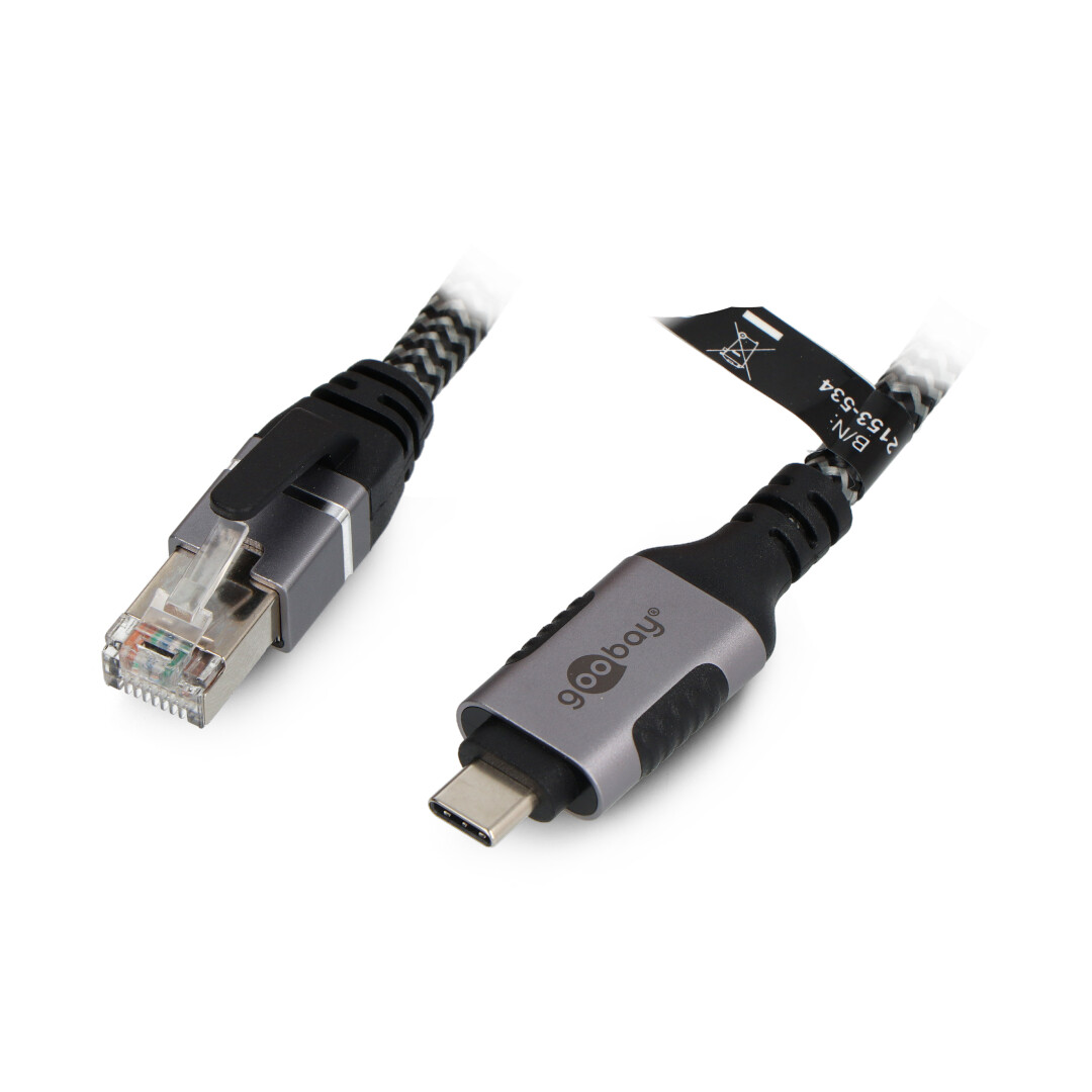 Przewód sieciowy Goobay USB typu C 3.1 - RJ45 FTP kat. 6 - 1,5 m