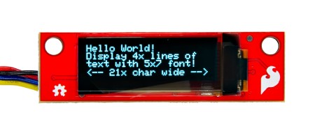 Wyświetlacz OLED niebieski 0,91'' 128 x 32 px I2C - Qwiic - SparkFun LCD-24606