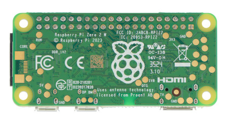 Raspberry Pi Zero 2 WH 512 MB RAM - WiFi + BT 4.2 - ze złączami