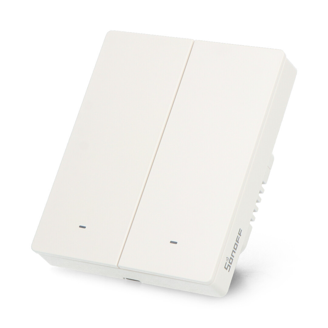 Sonoff M5-2C-80W - inteligentny włącznik ścienny WiFi / Matter - 2-kanałowy - biały