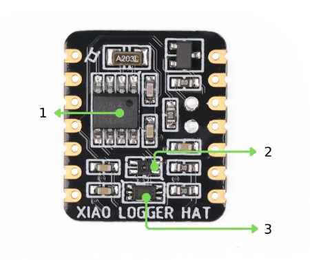 Xiao Logger HAT - moduł rozszerzeń z RTC i czujnikami środowiskowymi do Seeed Xiao - Seeedstudio 114993446