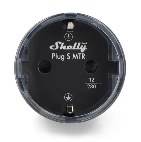 Shelly Plug S Gen3 - inteligentne gniazdko WiFi / Bluetooth / Matter z pomiarem energii - czarne