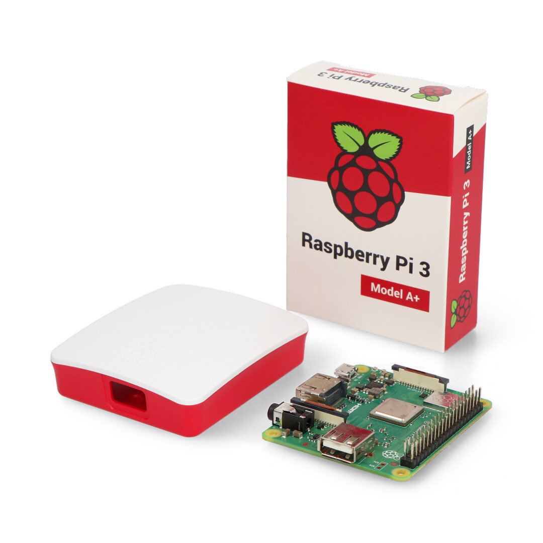 Raspberry Pi 3 model A+ WiFi Dual Band Bluetooth 512 MB RAM 1,4 GHz + oficjalna obudowa gratis