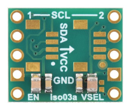 ISO1640 - dwukierunkowy izolator I2C z izolowanym zasilaniem bez złączy - 5 V / 3,3 V, 200 mA - Pololu 5392