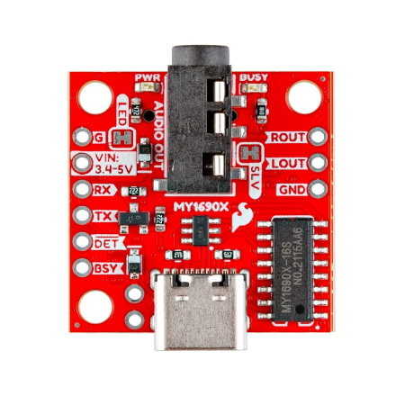 Audio Player Breakout - odtwarzacz MP3 i WAV - MY1690X-16S - SparkFun BOB-28038