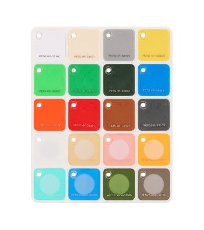 Bambu Filament Swatches - zestaw próbek filamentów Bambu Lab - 80 szt.