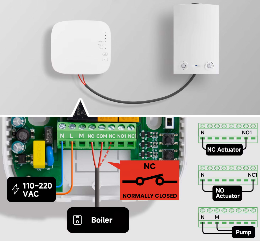 Tuya - bezprzewodowy termostat RF/WiFi ze sterownikiem Split - TS209