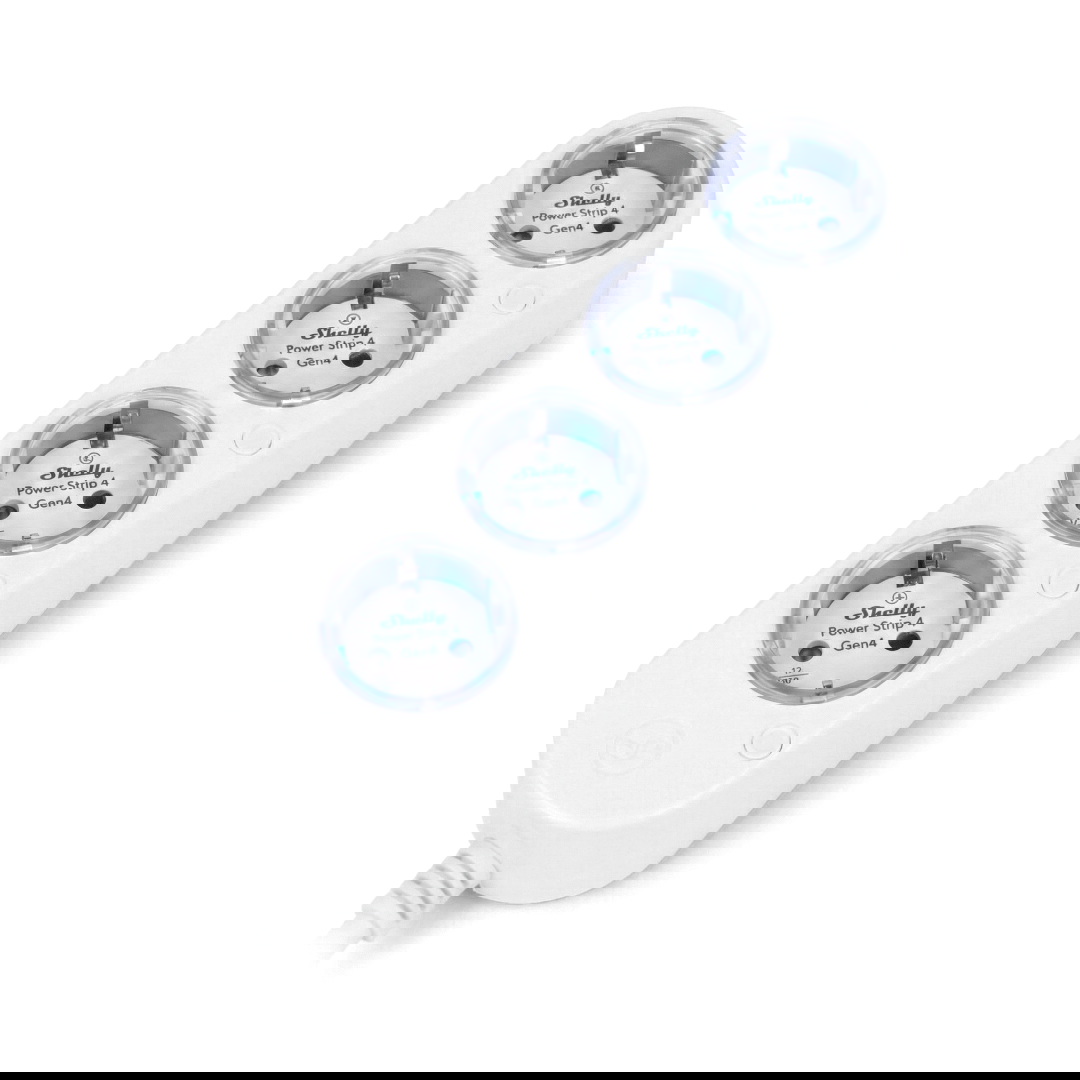 Shelly Power Strip 4 Gen4 - Inteligentna listwa zasilająca - biała