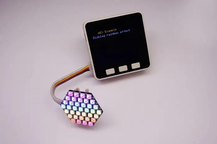 Płytka LED RGB sześciokątna - moduł dla M5Stack.