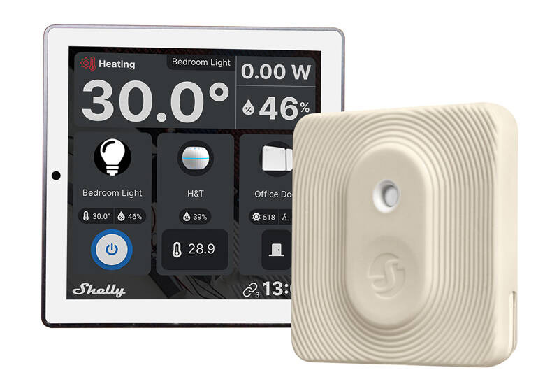 Shelly Wall Display - inteligentny panel sterowania z przełącznikiem 5 A i kolorowym wyświetlaczem WiFi / Bluetooth - biały