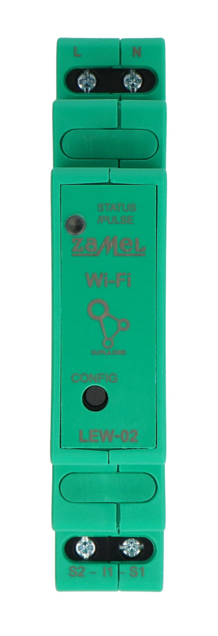 Zamel Supla LEW-02 - monitor energii elektrycznej - 1-fazowy 100 A - WiFi - aplikacja Android / iOS