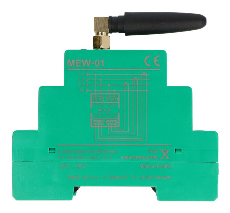 Zamel Supla MEW-01 - monitor zużycia energii elektrycznej 3F+N WiFi