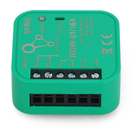 Zamel Supla ROW-01 - przekaźnik 230 V 16 A - WiFi - aplikacja Android / iOS