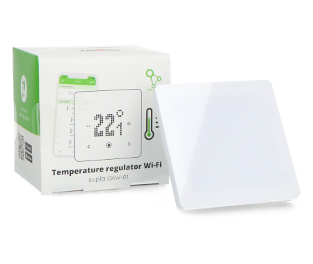 Zamel Supla GKW-01 - sterownik ogrzewania z wyświetlaczem LED - WiFi - aplikacja Android / iOS - biały