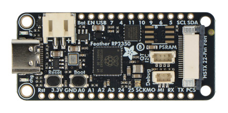 Feather RP2350 - płytka z mikrokontrolerem RP2350 i złączem HSTX - Adafruit 6000