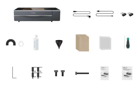 xTool P2S - wycinarka i grawerka laserowa CO2 - 55 W - Space Grey