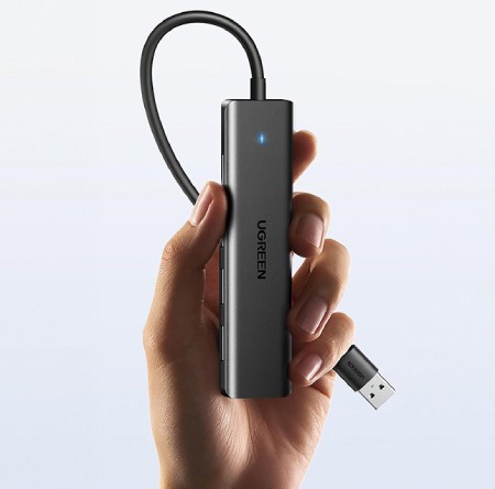 Adapter 4w1 Hub USB typu A - 4x USB typu A 3.0 - czarny - Ugreen 25851