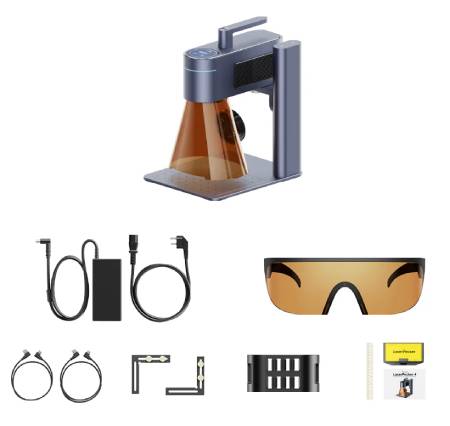 LaserPecker LP4 - grawerka laserowa diodowa 10 W i podczerwona 2 W - zestaw podstawowy