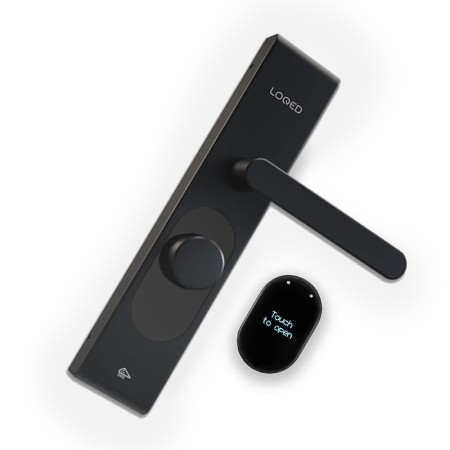 Shelly LOQED Smart Lock - inteligentny zamek do drzwi WiFi / Bluetooth - aplikacja Android / iOS - czarny