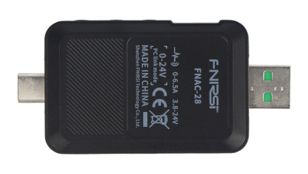 Tester USB 2w1 FNIRSI FNAC-28 - miernik napięcia, prądu i mocy z portu USB A / USB C