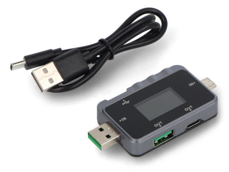 Tester USB 2w1 FNIRSI FNAC-28 - miernik napięcia, prądu i mocy z portu USB A / USB C