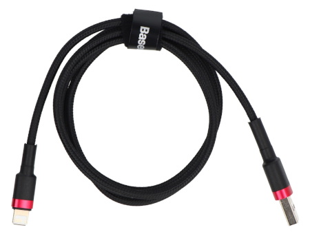 Przewód USB A - Lightning Baseus Cafule czarno-czerwony - 1 m