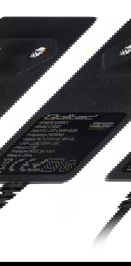 Zasilacz Qoltec Super Quick PD - USB C 27 W 5,1 V / 5 A do Raspberry Pi 5 - czarny