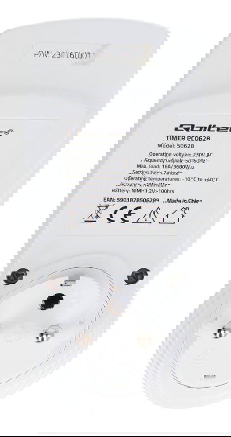 Programator czasowy cyfrowy PC0628 3680 W 16 A - Qoltec 50628